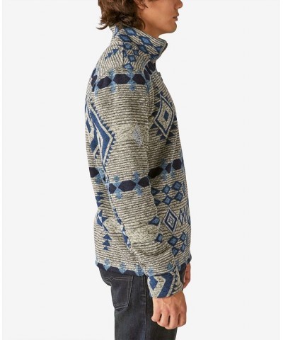 Men's Southwestern Print Los Feliz Fleece Mock Neck Hoodie Multi $34.15 Sweatshirt