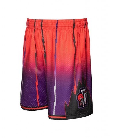 Men's Red, Purple Toronto Raptors 1998/99 Hardwood Classics Fadeaway Reload 3.0 Swingman Shorts $33.60 Shorts