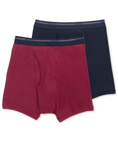 Men's Big & Tall 2-Pk. Lightweight Cotton Boxer Briefs Red $11.08 Underwear