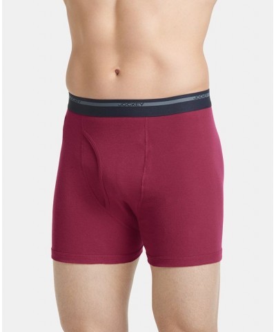 Men's Big & Tall 2-Pk. Lightweight Cotton Boxer Briefs Red $11.08 Underwear