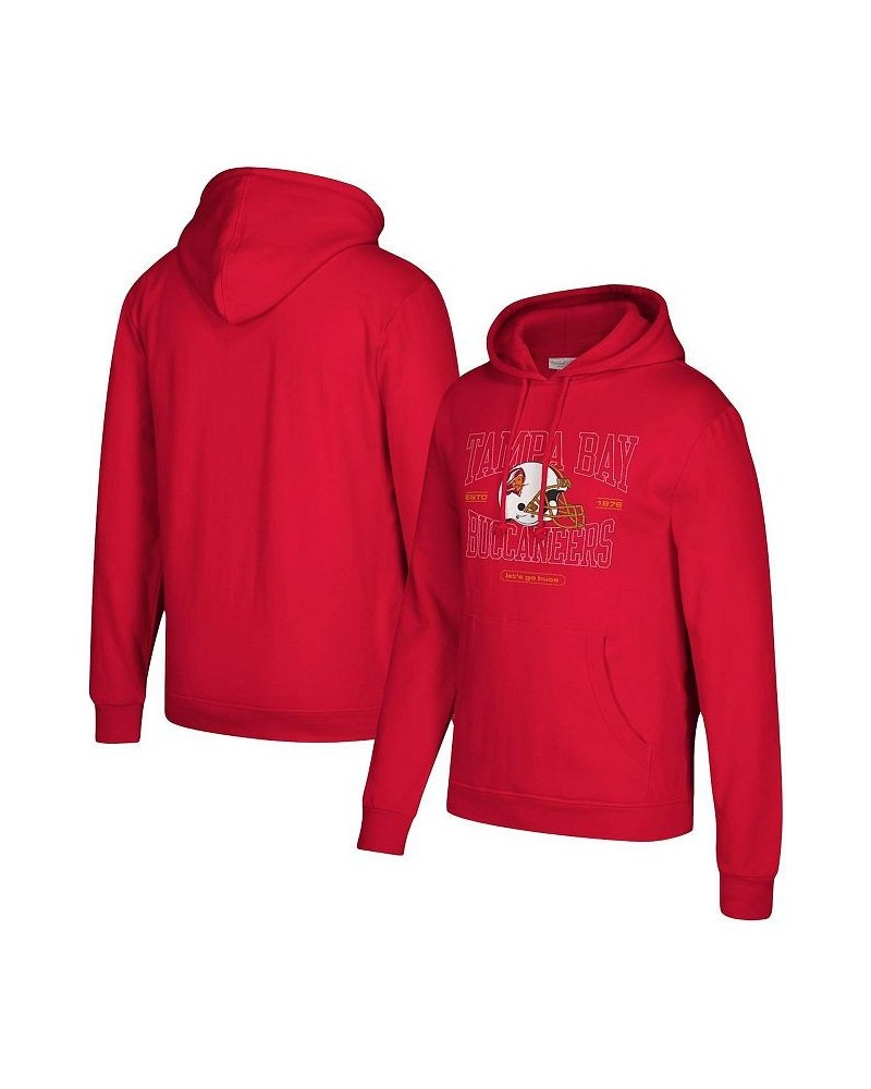 Men's Red Tampa Bay Buccaneers Classic Helmet Pullover Hoodie $32.80 Sweatshirt