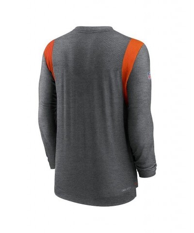 Men's Charcoal Cleveland Browns Sideline Tonal Logo Performance Player Long Sleeve T-shirt $36.00 T-Shirts