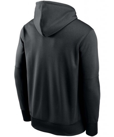 Men's Black Carolina Panthers Fan Gear Wordmark Performance Pullover Hoodie $40.80 Sweatshirt