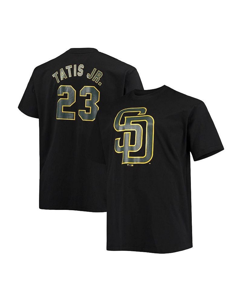 Men's Branded Fernando Tatis Jr. Black San Diego Padres Big and Tall Wordmark Name and Number T-shirt $27.49 T-Shirts