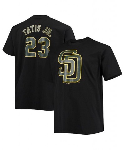 Men's Branded Fernando Tatis Jr. Black San Diego Padres Big and Tall Wordmark Name and Number T-shirt $27.49 T-Shirts