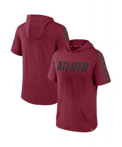 Men's Branded Red Atlanta United FC Definitive Victory Short-Sleeved Pullover Hoodie $24.50 Sweatshirt