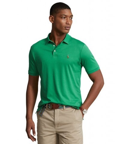 Men's Classic-Fit Soft Cotton Polo Shirt Green $56.40 Polo Shirts