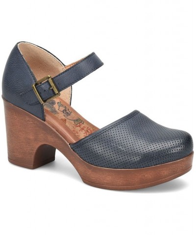 Women's Gia Comfort Wedge Sandals Blue $34.00 Shoes