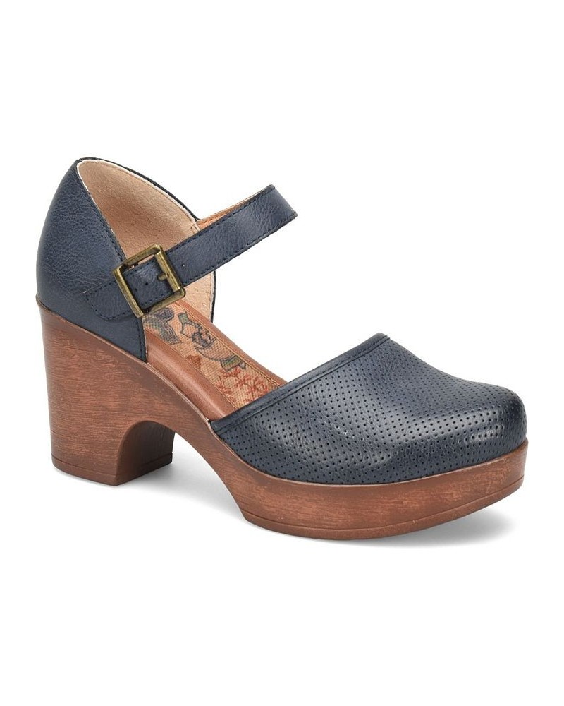 Women's Gia Comfort Wedge Sandals Blue $34.00 Shoes