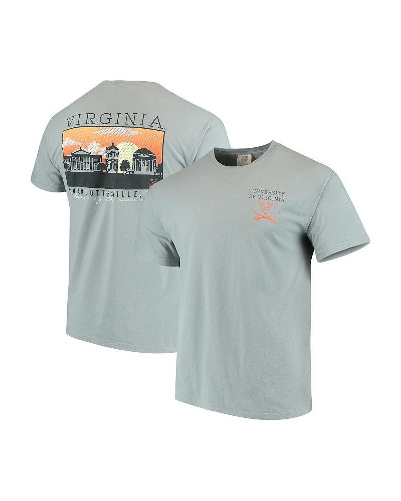 Men's Gray Virginia Cavaliers Team Comfort Colors Campus Scenery T-shirt $18.01 T-Shirts