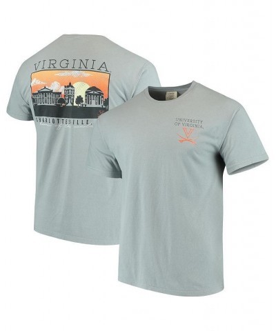 Men's Gray Virginia Cavaliers Team Comfort Colors Campus Scenery T-shirt $18.01 T-Shirts