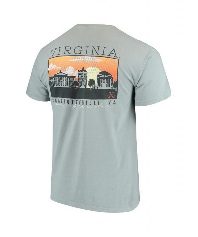 Men's Gray Virginia Cavaliers Team Comfort Colors Campus Scenery T-shirt $18.01 T-Shirts