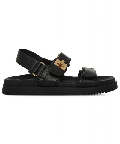 Women's Mona Slingback Footbed Sandals Black $50.49 Shoes