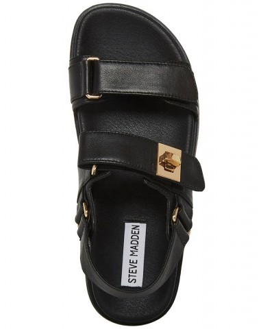 Women's Mona Slingback Footbed Sandals Black $50.49 Shoes