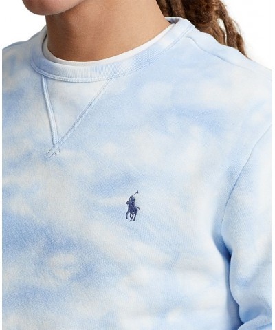 Men's RL Fleece Tie-Dye Sweatshirt Blue $56.24 Sweatshirt