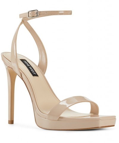 Women's Zadie Square Toe Stiletto Heel Dress Sandals Pink $51.48 Shoes