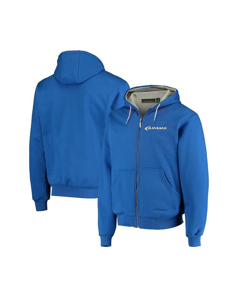 Men's Royal Los Angeles Rams Craftsman Thermal-Lined Full-Zip Hoodie $43.05 Sweatshirt