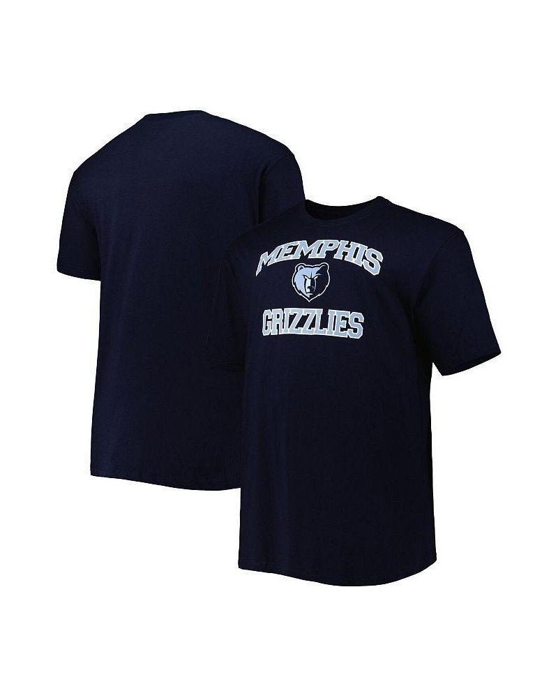 Men's Navy Memphis Grizzlies Big and Tall Heart and Soul T-shirt $28.49 T-Shirts