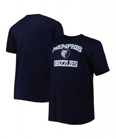 Men's Navy Memphis Grizzlies Big and Tall Heart and Soul T-shirt $28.49 T-Shirts