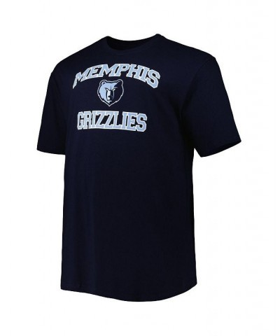 Men's Navy Memphis Grizzlies Big and Tall Heart and Soul T-shirt $28.49 T-Shirts