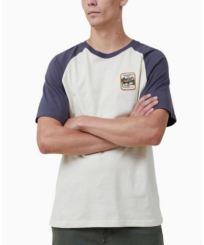 Men's Premium Loose Fit Souvenir Crew Neck T-shirt White $21.60 T-Shirts