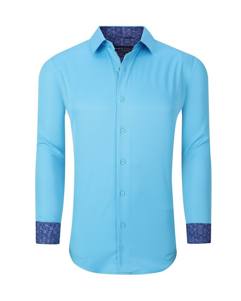 Men's Solid Slim Fit Wrinkle Free Stretch Dress Shirt $20.64 Dress Shirts