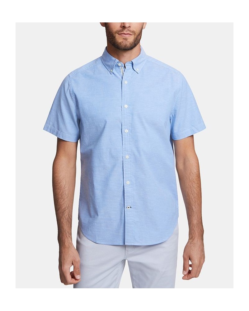 Men's Classic-Fit Short-Sleeve Solid Stretch Oxford Shirt PD02 $24.36 Shirts