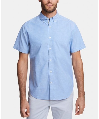 Men's Classic-Fit Short-Sleeve Solid Stretch Oxford Shirt PD02 $24.36 Shirts