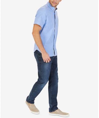 Men's Classic-Fit Short-Sleeve Solid Stretch Oxford Shirt PD02 $24.36 Shirts