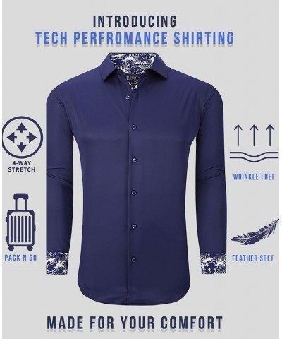 Men's Solid Slim Fit Wrinkle Free Stretch Dress Shirt $20.64 Dress Shirts