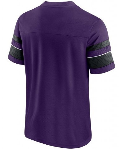 Men's Purple Baltimore Ravens Textured Hashmark V-Neck T-shirt $25.37 T-Shirts