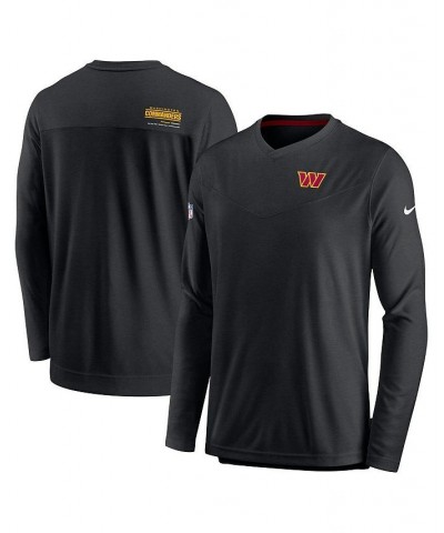 Men's Black Washington Commanders 2022 Sideline Coach Chevron Lock Up Performance Long Sleeve T-shirt $24.75 T-Shirts