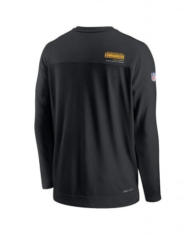 Men's Black Washington Commanders 2022 Sideline Coach Chevron Lock Up Performance Long Sleeve T-shirt $24.75 T-Shirts