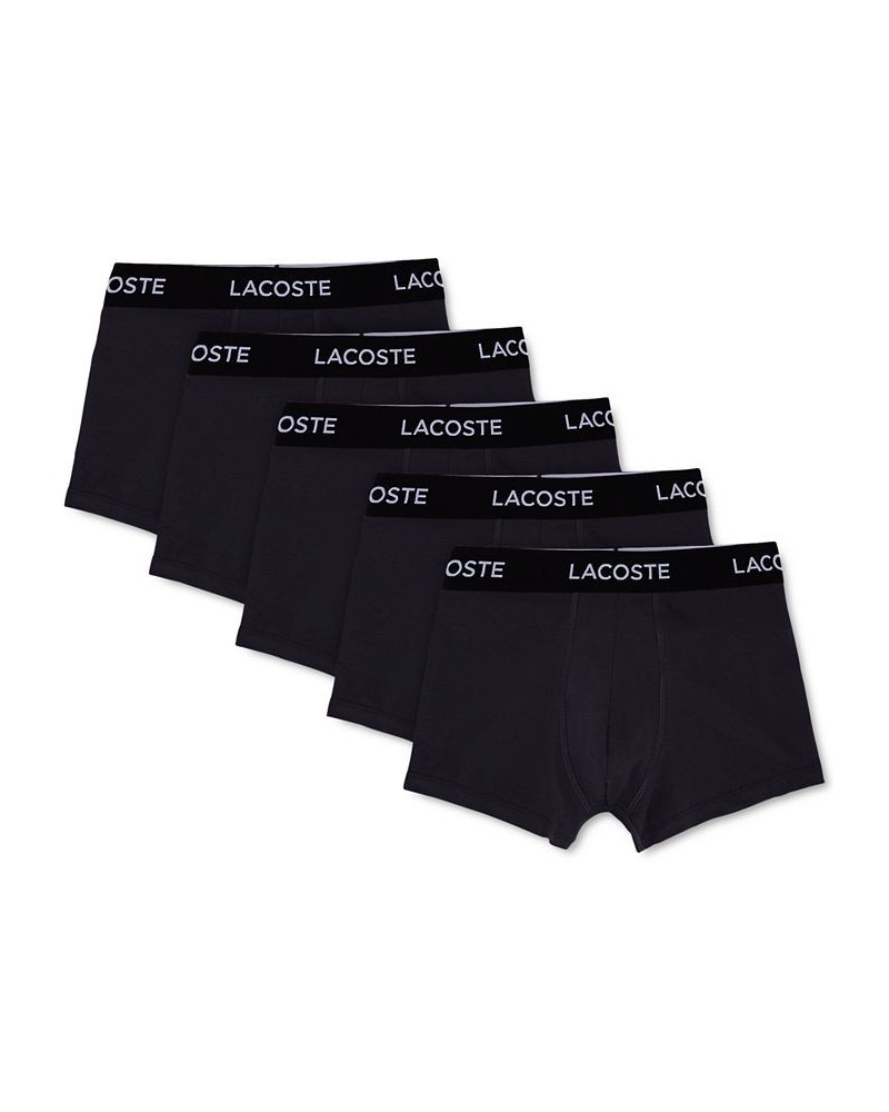 Men’s 5 Pack Cotton Trunk Underwear Black $35.45 Underwear