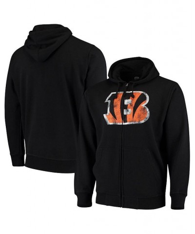 Men's Black Cincinnati Bengals Primary Logo Full-Zip Hoodie $43.19 Sweatshirt