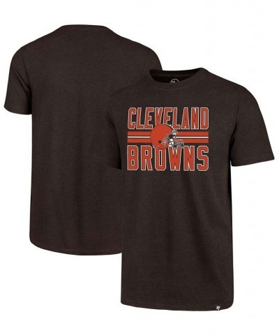 Men's Brown Cleveland Browns Block Stripe Club T-shirt $16.80 T-Shirts