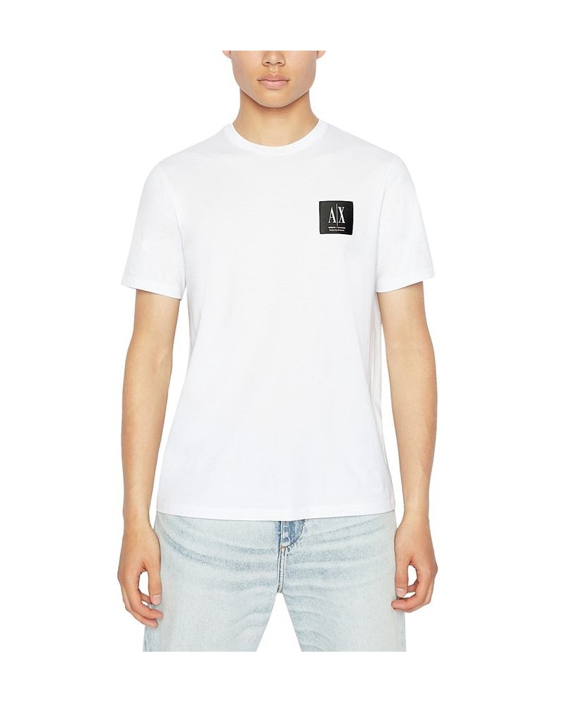 Men's Basics by Armani Icon Logo Patch T-Shirt White $26.65 T-Shirts