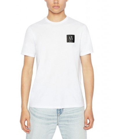 Men's Basics by Armani Icon Logo Patch T-Shirt White $26.65 T-Shirts