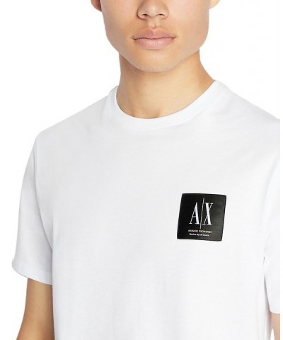 Men's Basics by Armani Icon Logo Patch T-Shirt White $26.65 T-Shirts