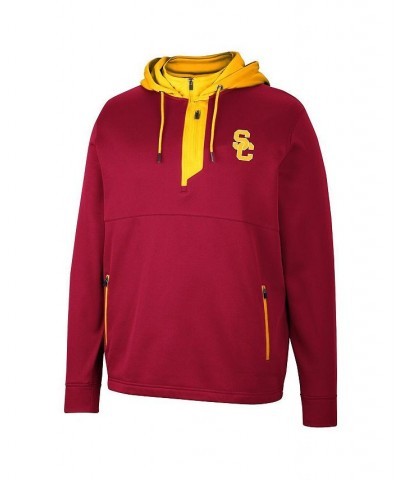 Men's Cardinal USC Trojans Luge 3.0 Quarter-Zip Hoodie $35.70 Sweatshirt