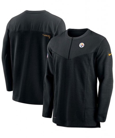 Men's Black Pittsburgh Steelers Sideline Half-Zip UV Performance Jacket $47.00 Jackets