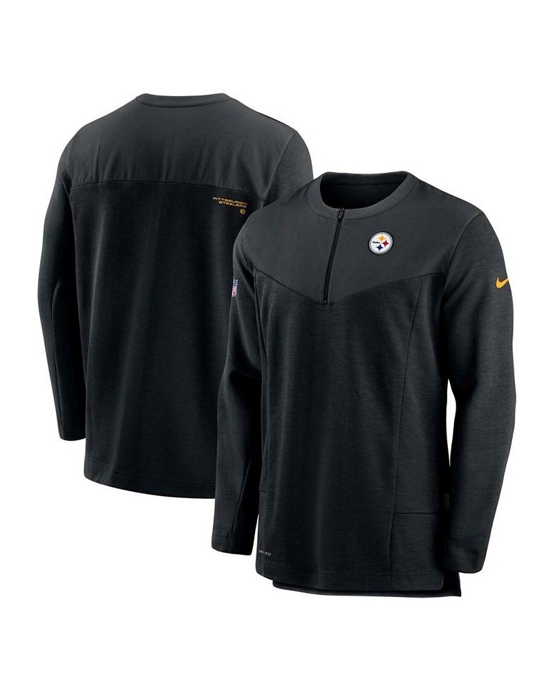 Men's Black Pittsburgh Steelers Sideline Half-Zip UV Performance Jacket $47.00 Jackets