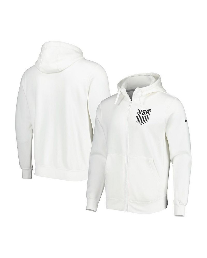 Men's White USMNT Club Fleece Full-Zip Hoodie $30.80 Sweatshirt