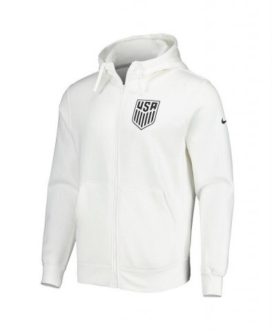 Men's White USMNT Club Fleece Full-Zip Hoodie $30.80 Sweatshirt