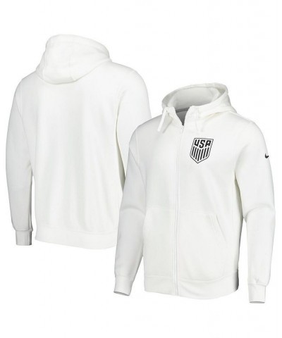 Men's White USMNT Club Fleece Full-Zip Hoodie $30.80 Sweatshirt