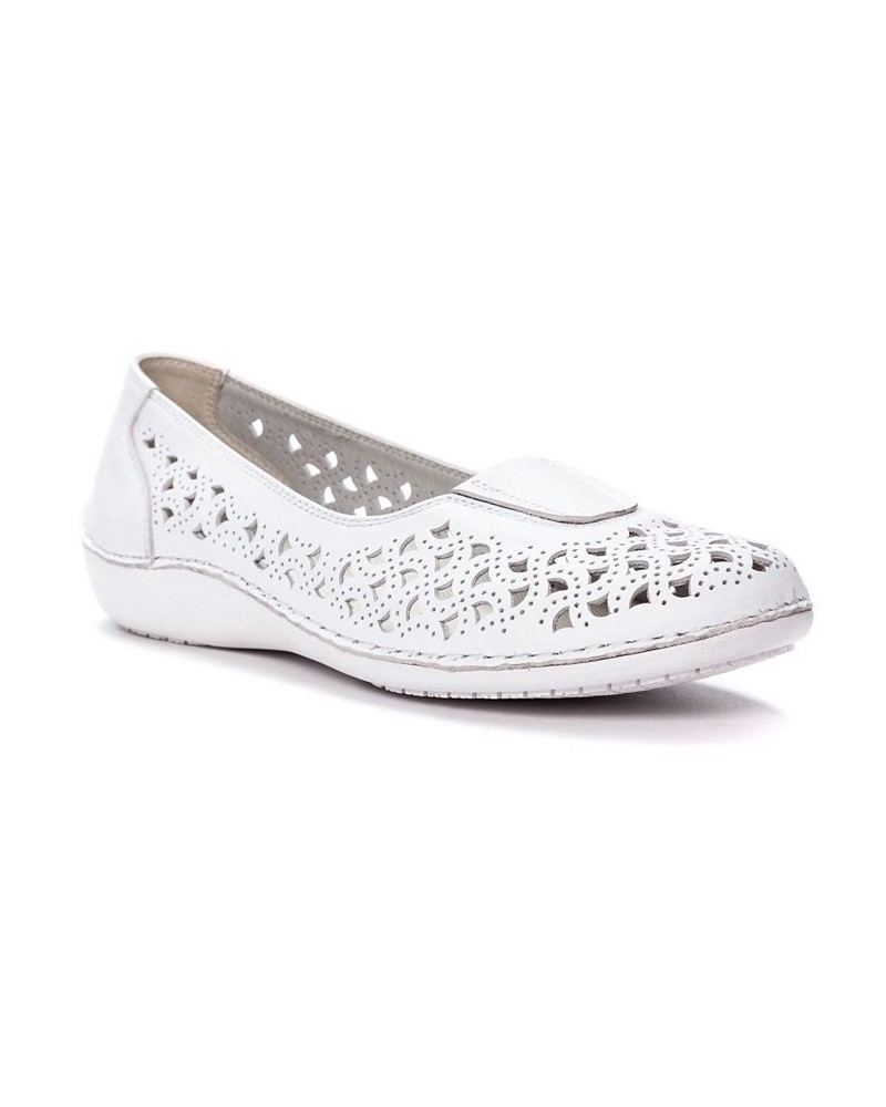 Women's Cabrini Slip-On Flat Shoes White $51.27 Shoes