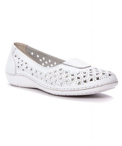 Women's Cabrini Slip-On Flat Shoes White $51.27 Shoes