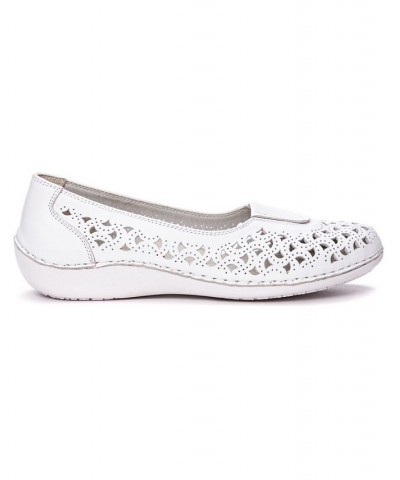 Women's Cabrini Slip-On Flat Shoes White $51.27 Shoes