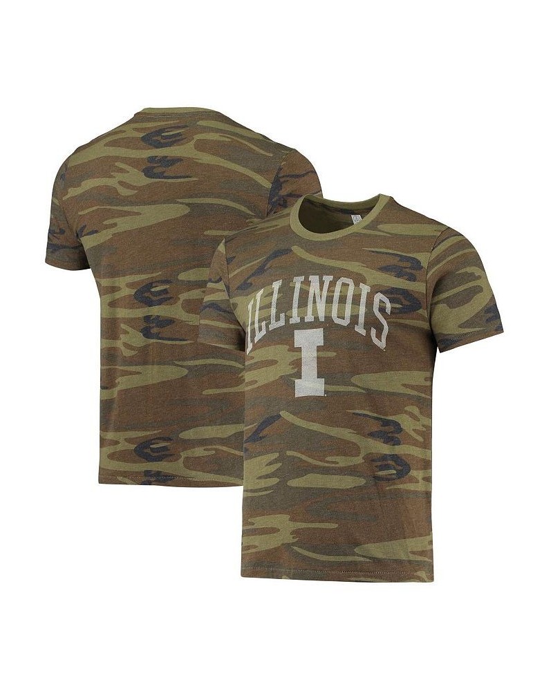 Men's Camo Illinois Fighting Illini Arch Logo Tri-Blend T-shirt $21.12 T-Shirts