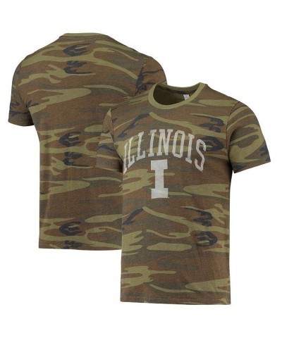 Men's Camo Illinois Fighting Illini Arch Logo Tri-Blend T-shirt $21.12 T-Shirts